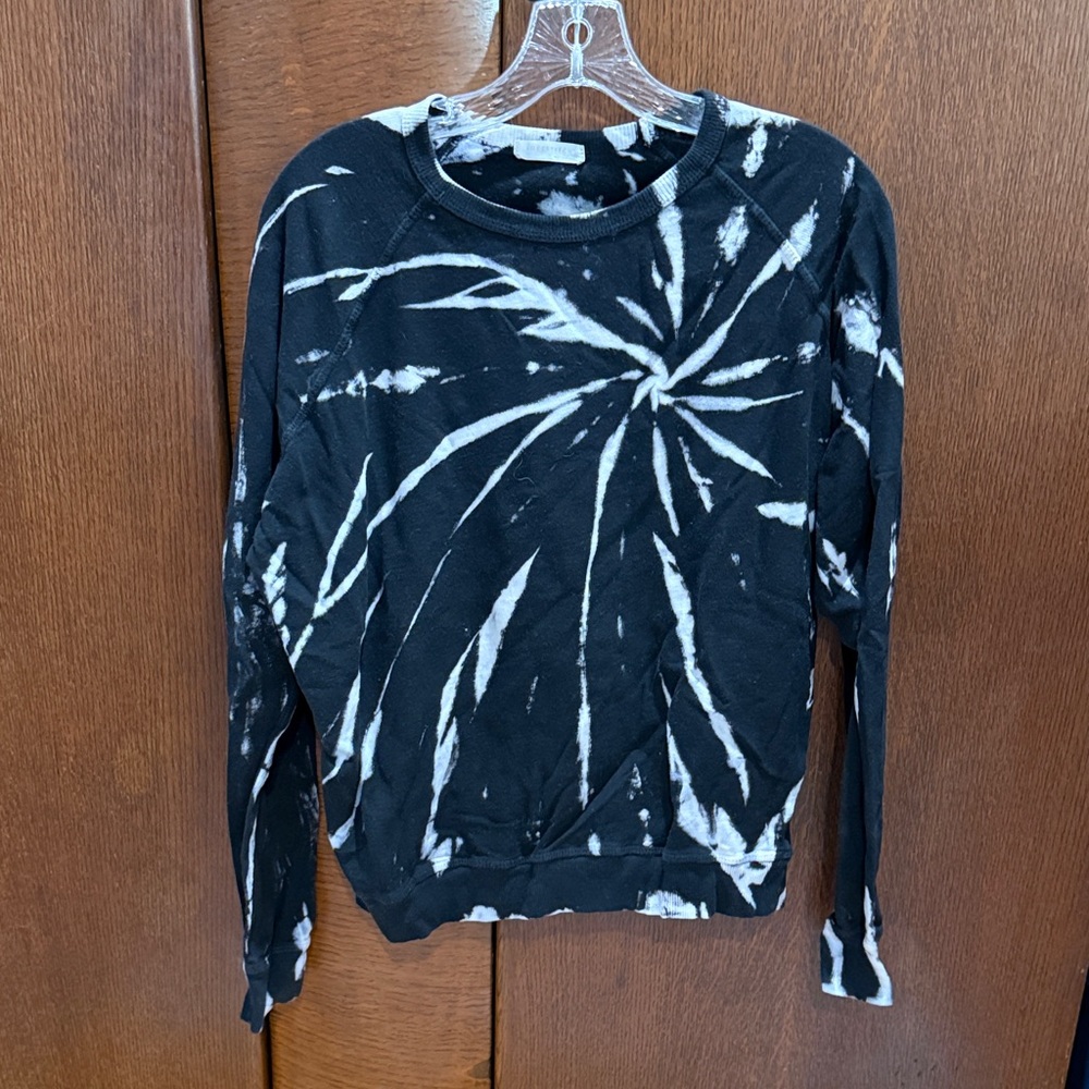 Lovestitch Black, White, Grey Tie-Dye Sweatshirt